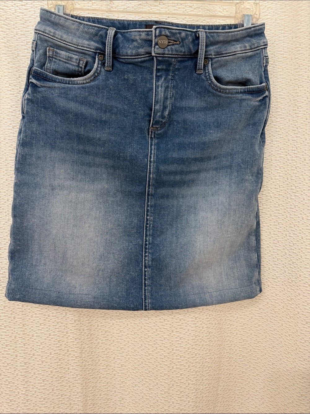 NYDJ Medium Wash Denim Skirt with Front Seam